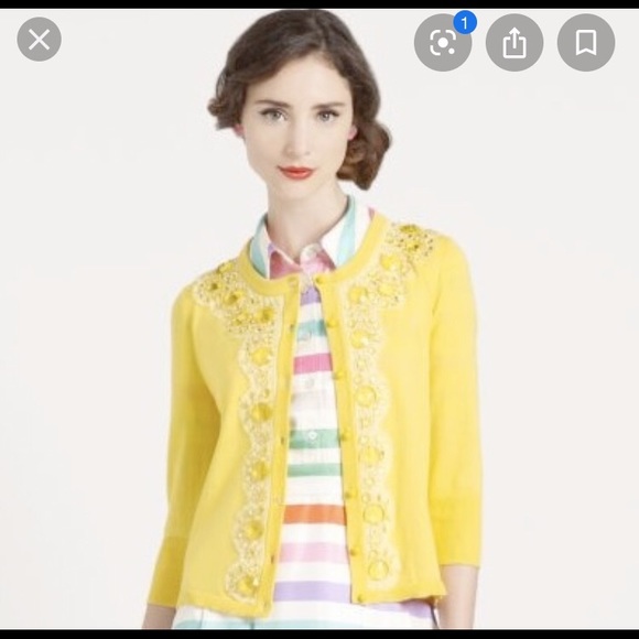 kate spade Sweaters - Kate Spade Jeweled Cardigan Sz S
